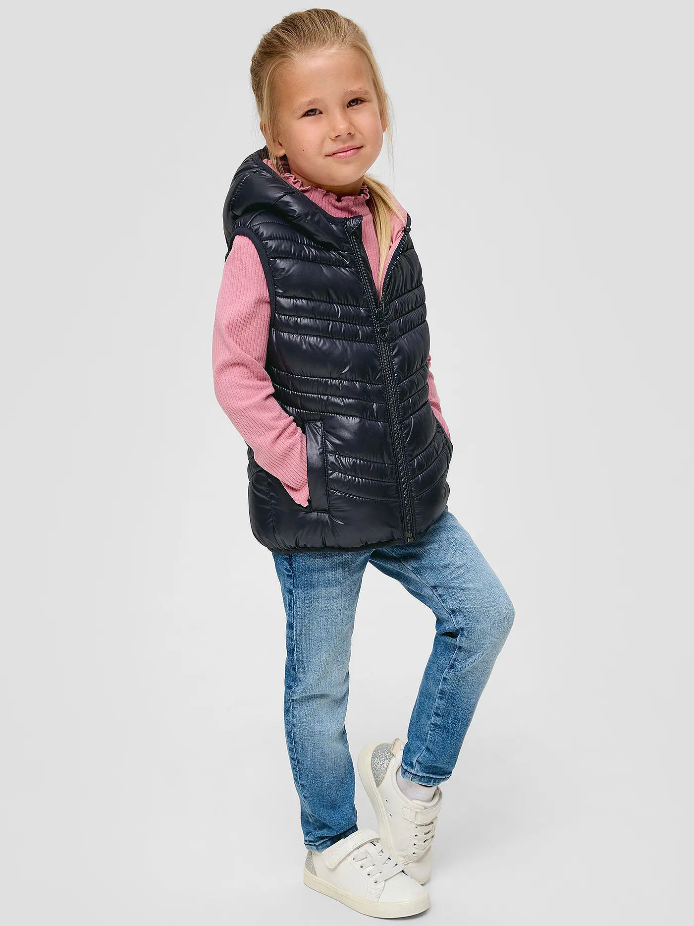 S.OLIVER | Mädchen Steppgilet | dunkelblau